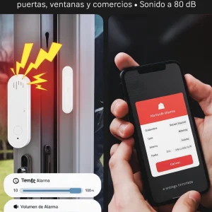 Alarmas para puertas y ventanas.