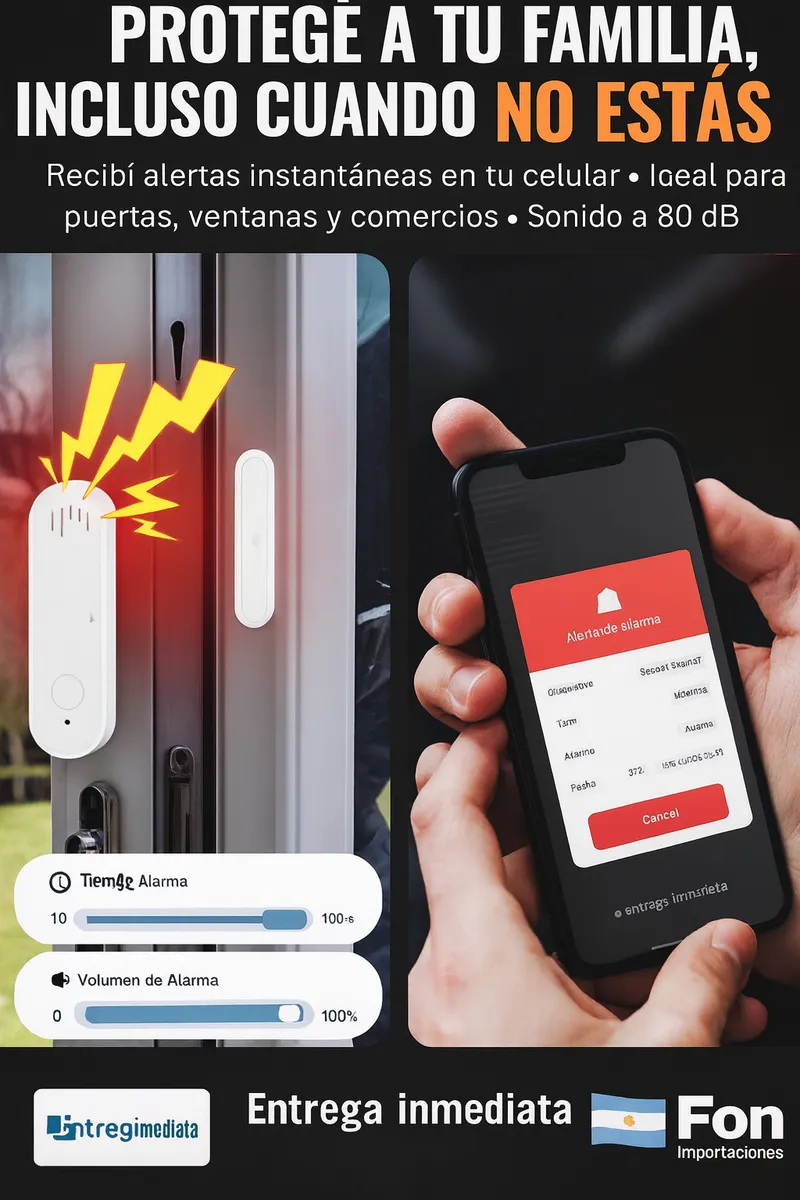 Alarmas para puertas y ventanas.